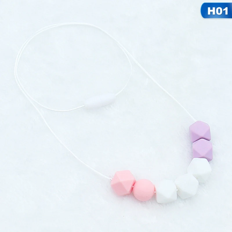 

Food Grade Silicone Beads Baby Teething Necklace Kids Chewable Toys Nursing Necklace For Baby Mommy