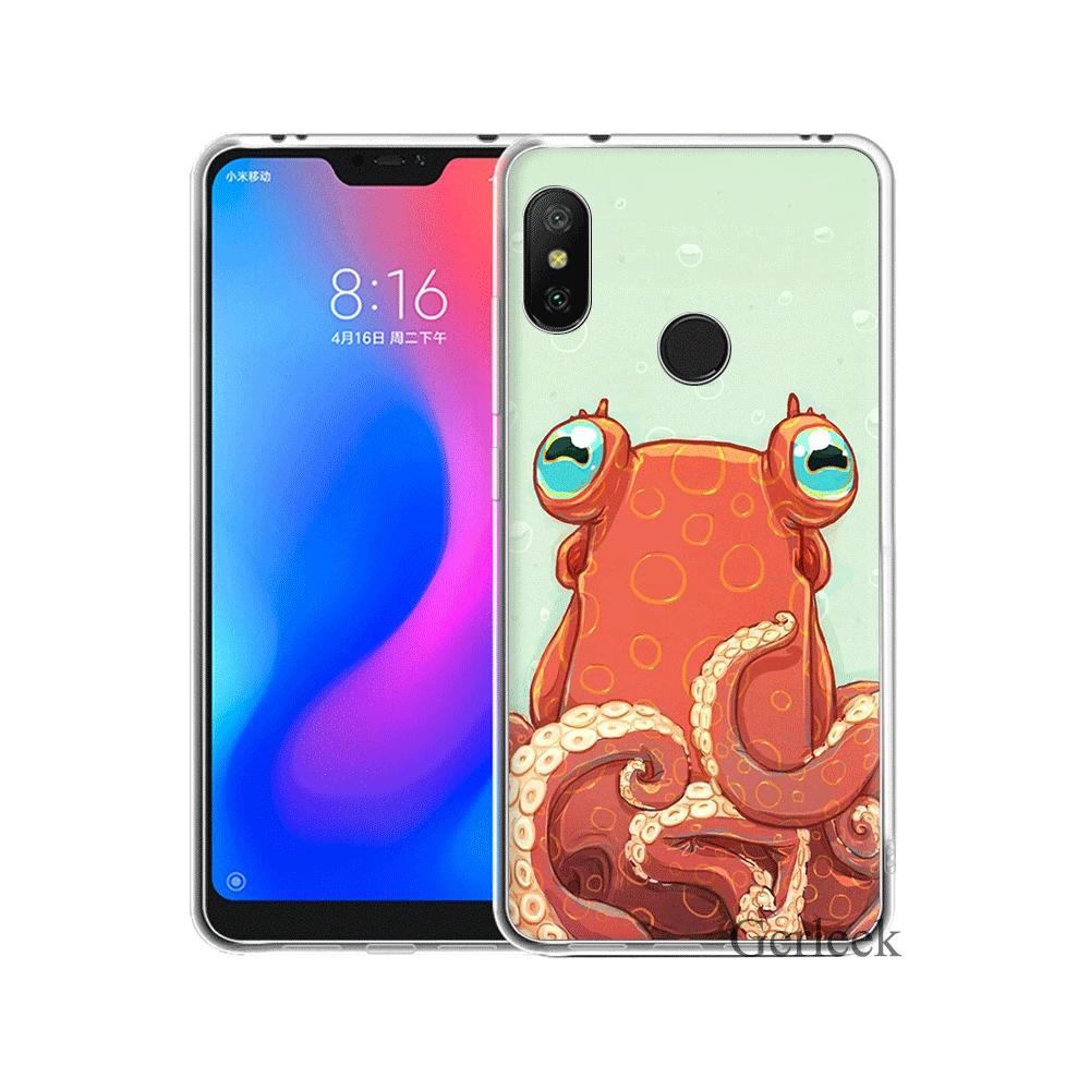 Жесткий чехол Desxz Blue Sea Octopus для Xiaomi Mi A2 A1 5X 6X 6 8 9 9se 5 5S MAX 3 Lite | Мобильные телефоны и