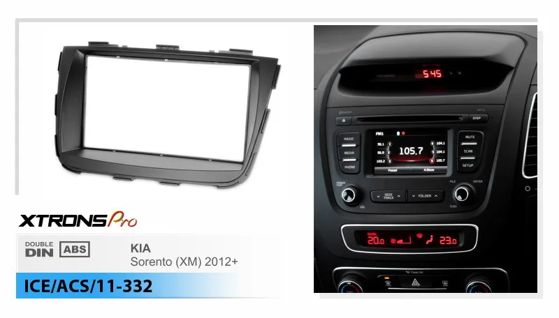 Автомобильный монитор Xtrons Audio Facia для Kia Sorento (XM) 2012 + стерео установка приборной