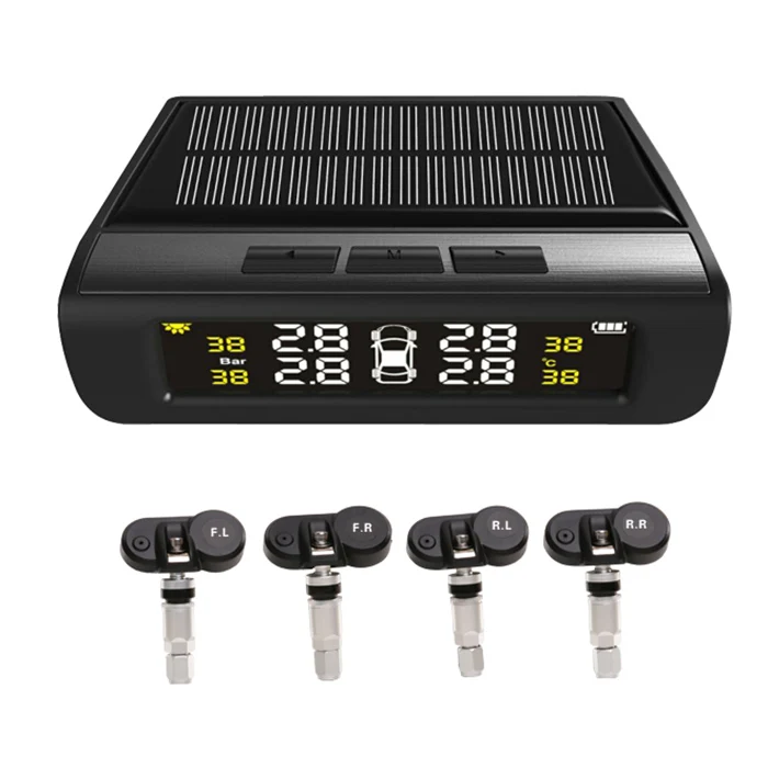 USB солнечная зарядка для автомобиля TPMS система мониторинга давления в шинах