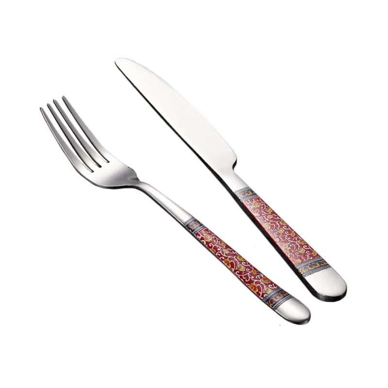 2 шт./компл. Нержавеющая сталь нож вилка набор столовые сервизы стейк приборы