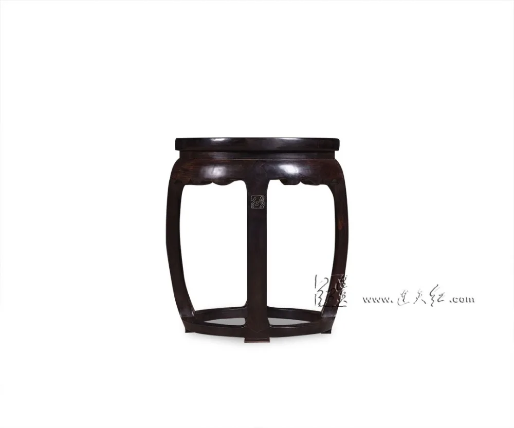 Китайская скамейка Ming & Qing Classice Carvings Burmase из розового дерева обеденное круглое