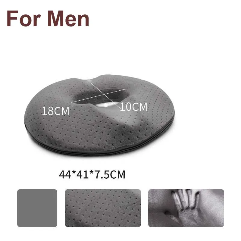 men velvet gray Подушка для сидения, нескользящая Ортопедическая подушка с эффектом памяти, копчик, подушка для задней кости, Подушечка Для Снятия Боли, для офисного кресла, автомобильное сиденье, боль в спине - Цвет: men velvet gray