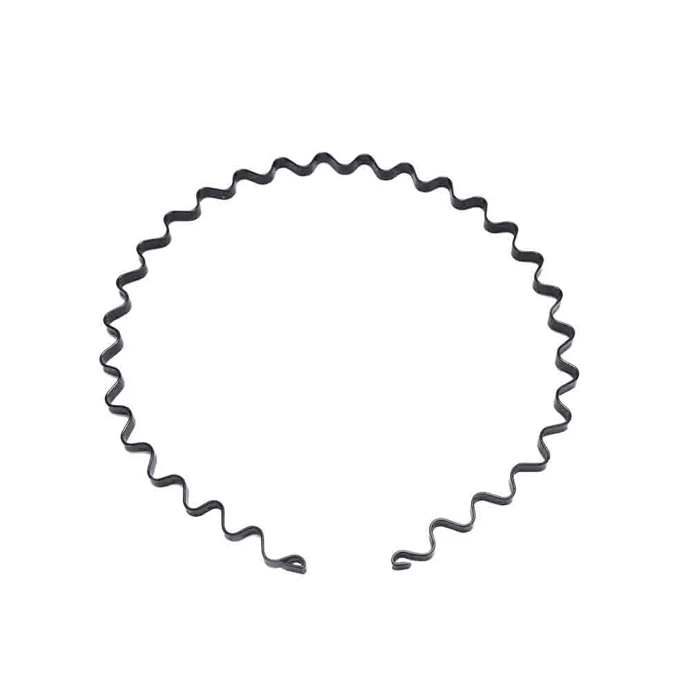 1 шт. новинка Модный черный хиппи унисекс с волнистым зигзагом металлический