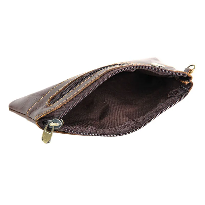 

Men's Women's Genuine Leather Coin Purse Zipper Wallet Card Holder Vintage Retro