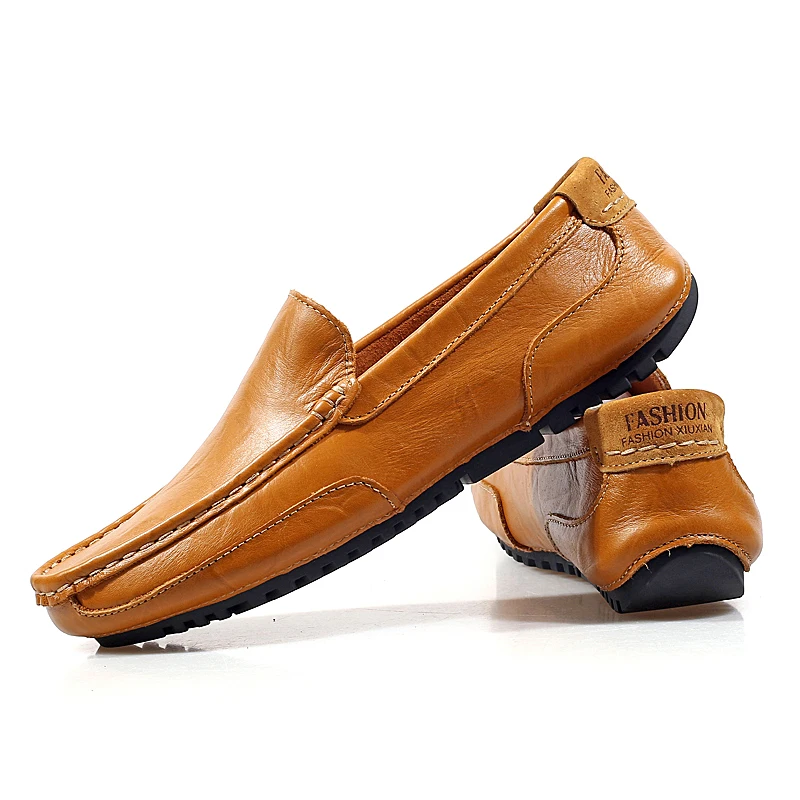 Top brand High quality genuine leather casual men shoes cow suede comfortable loafers soft breathable flats warm | Обувь