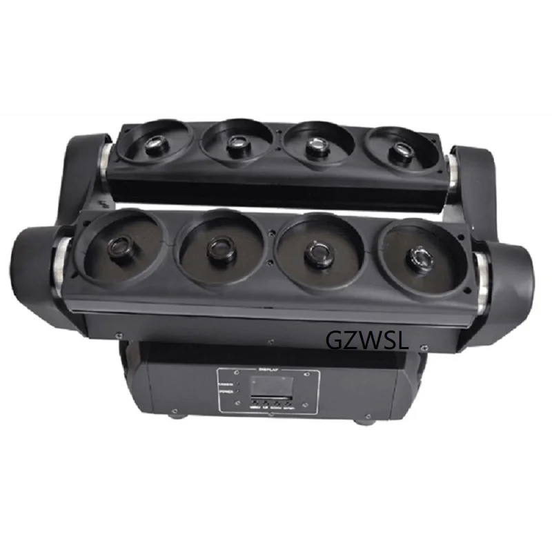 Сценический ночной клуб мероприятие паук движущаяся голова 8 глаз RGB dj