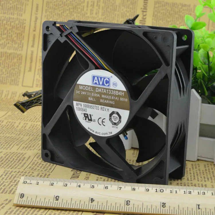 

New original AVC DATA1338B4H 24V 12738 0.65A 127 * 127 * 38mm dual ball bearing cooling fan thermostat