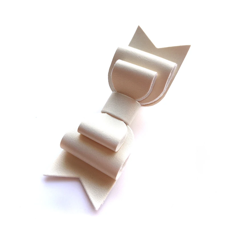 

50Pcs/lot 3.6" Leather Bows For Girls Headband Three Layer Hair Bow for Kids Hair Accessories without clips 10 Color U pick up