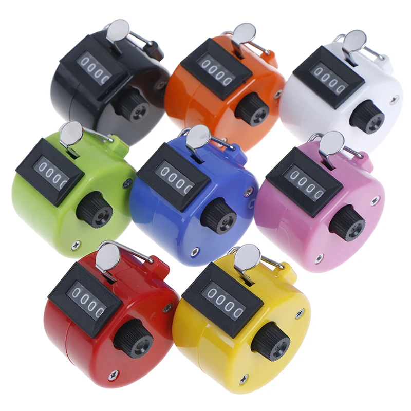 Цифровой Ручной учетный счетчик 4 цифры номер ручной подсчет гольф кликер