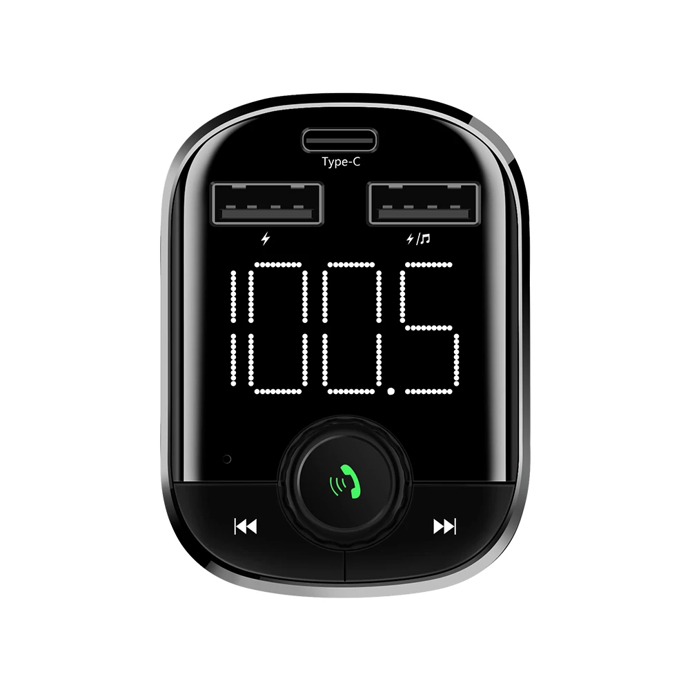 BT Громкая связь MP3 плеер FM передатчик с монитором напряжения автомобильного