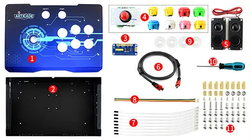 Cdragon аркадный джойстик Rapsberry pi 3B+ консоль с играми встроенный динамик внутри