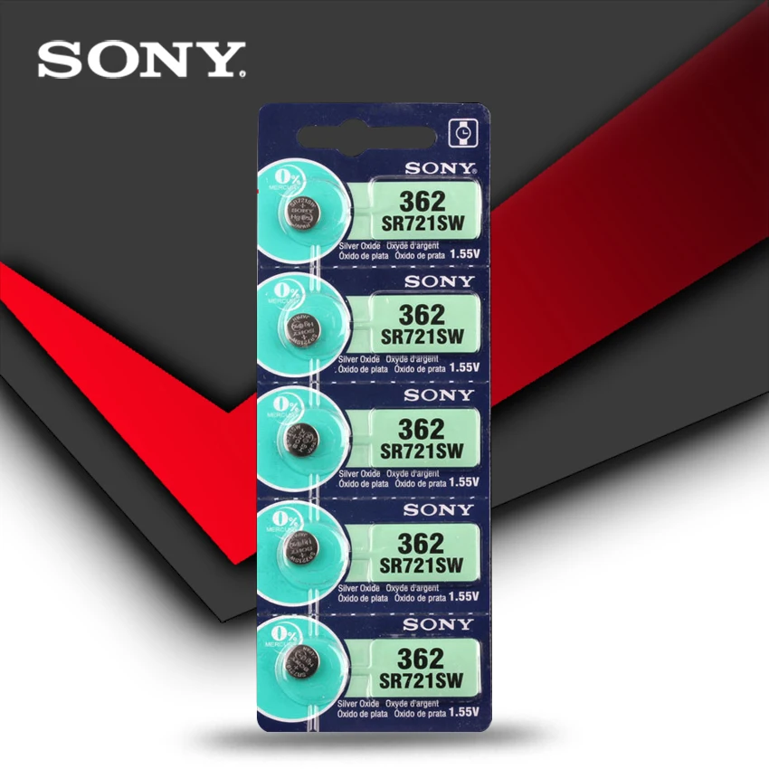 1 шт. sony 362 SR721SW V362 GP62 AG1 1,55 в оксид серебра часы батарея SR721SW 362 Кнопка монетница Сделано в Японии