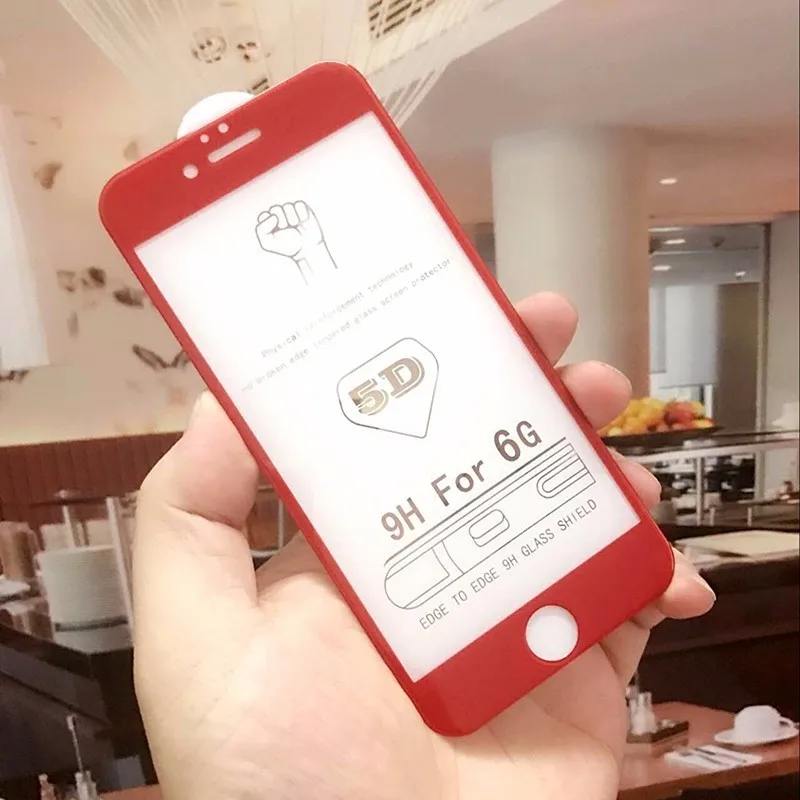 Защитное стекло для iPhone 6 6s 7 8 plus Plus закаленное 5D с полным покрытием|Защитные