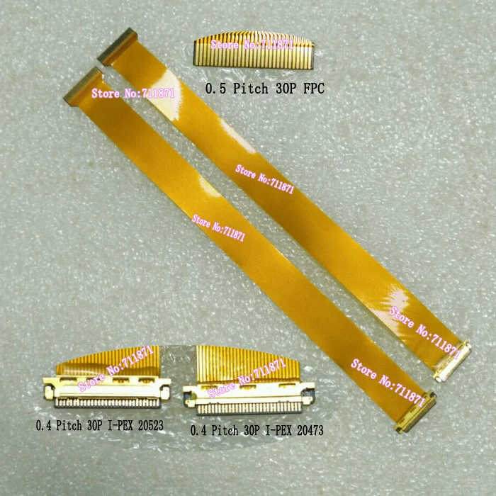 0,4 шаг 30 P I-PEX 20523 20473 0,5 Шаг FPC FFC кабель Линия 0,4 до 0,5 Шаг 30 P Lcd линейный экранированный кабель 0,4 IPEX до 0,5 FFC FPC