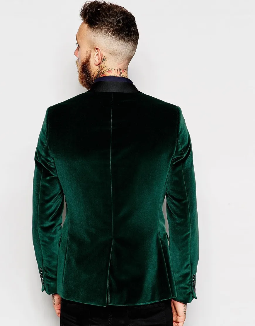 Мужская шаль Grooms черные смокинги с лацканами для жениха бархатные зеленые