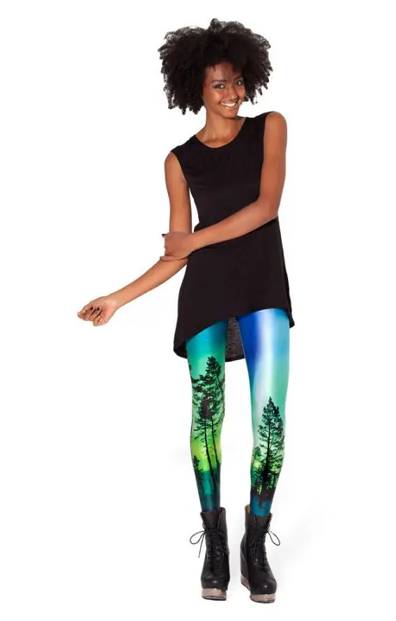 Black Milk Galaxy LEGGINGS Горячая Звездное Леггинсы флуоресцентный Брюки для девочек|legging
