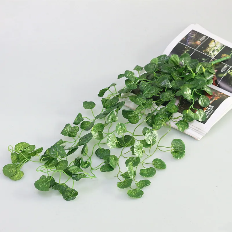 Flone Моделирование искусственных цветов зеленое денежное растение подвесной