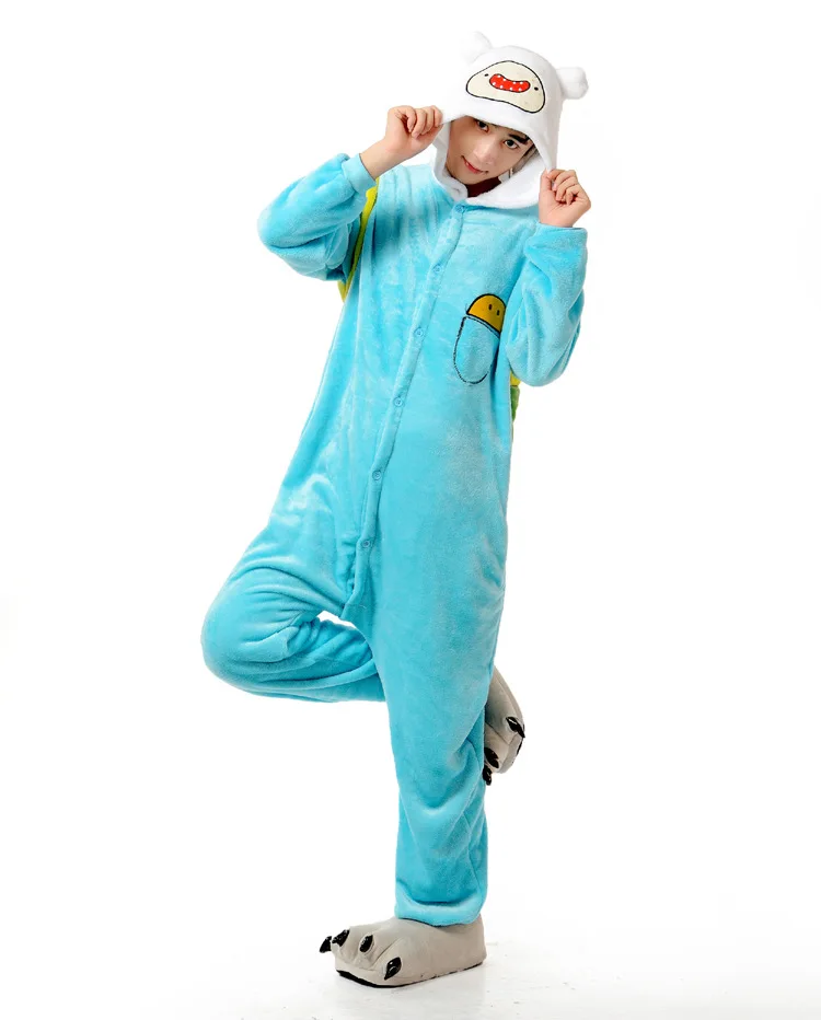 Приключения go Финн и Джейк Комбинезоны Onesie аниме увлажняющим эффектом марки The Finn