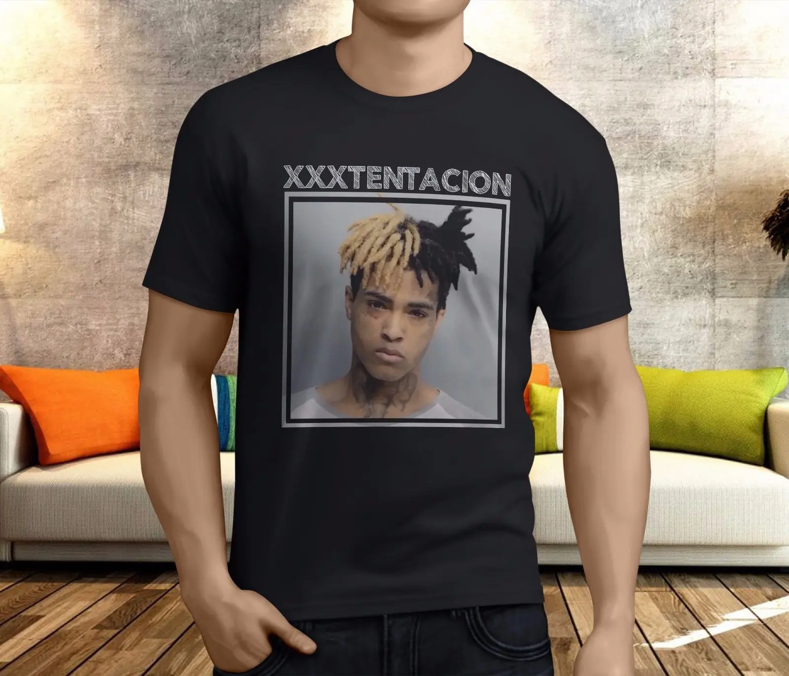 Новые классные xxxtentacion Art3 ДПН Для мужчин черный футболка Размеры S 3XL|Мужские