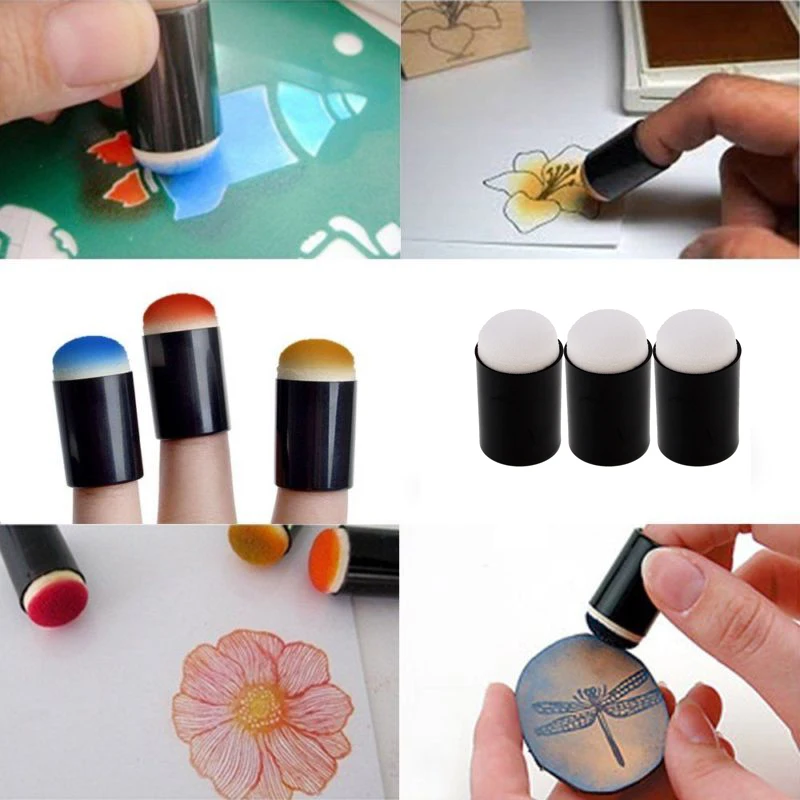 6 шт губка палец кисточки пены пальчиковые краски набор поделок из Fingerpaint рисунок