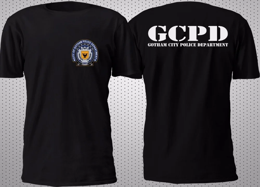 Двусторонняя Футболка в стиле хип хоп новинка Gcpd Готэм городская полиция Dept