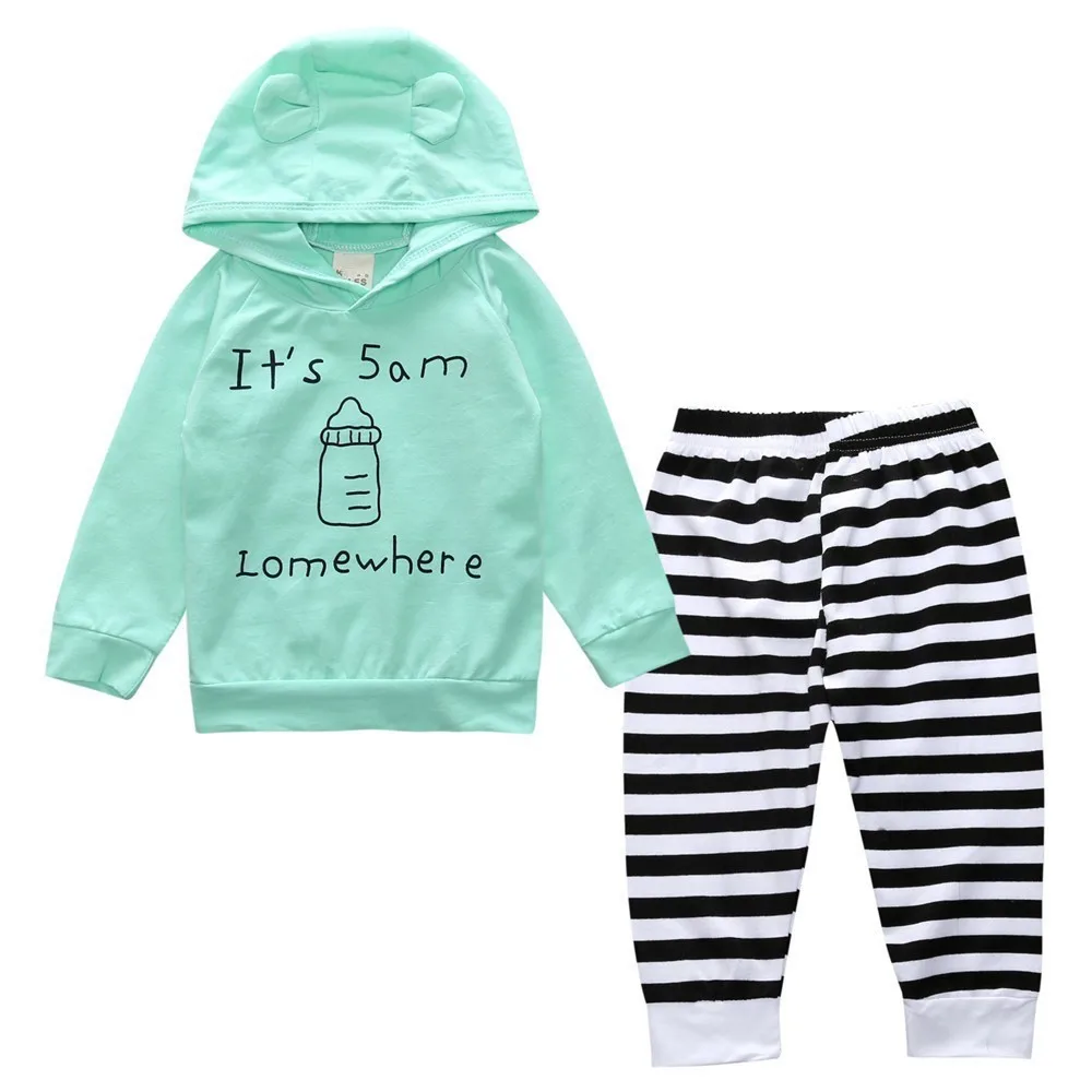 Детский комплект одежды с капюшоном и длинными рукавами на мальчика девочку |