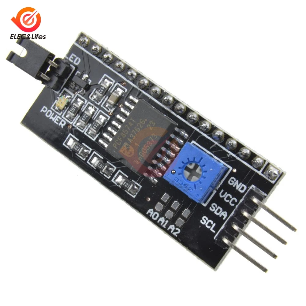 Плата адаптера для ЖК дисплея PCF8574T PCF8574 IIC/I2C/интерфейс LCD 1602 2004 Модуль