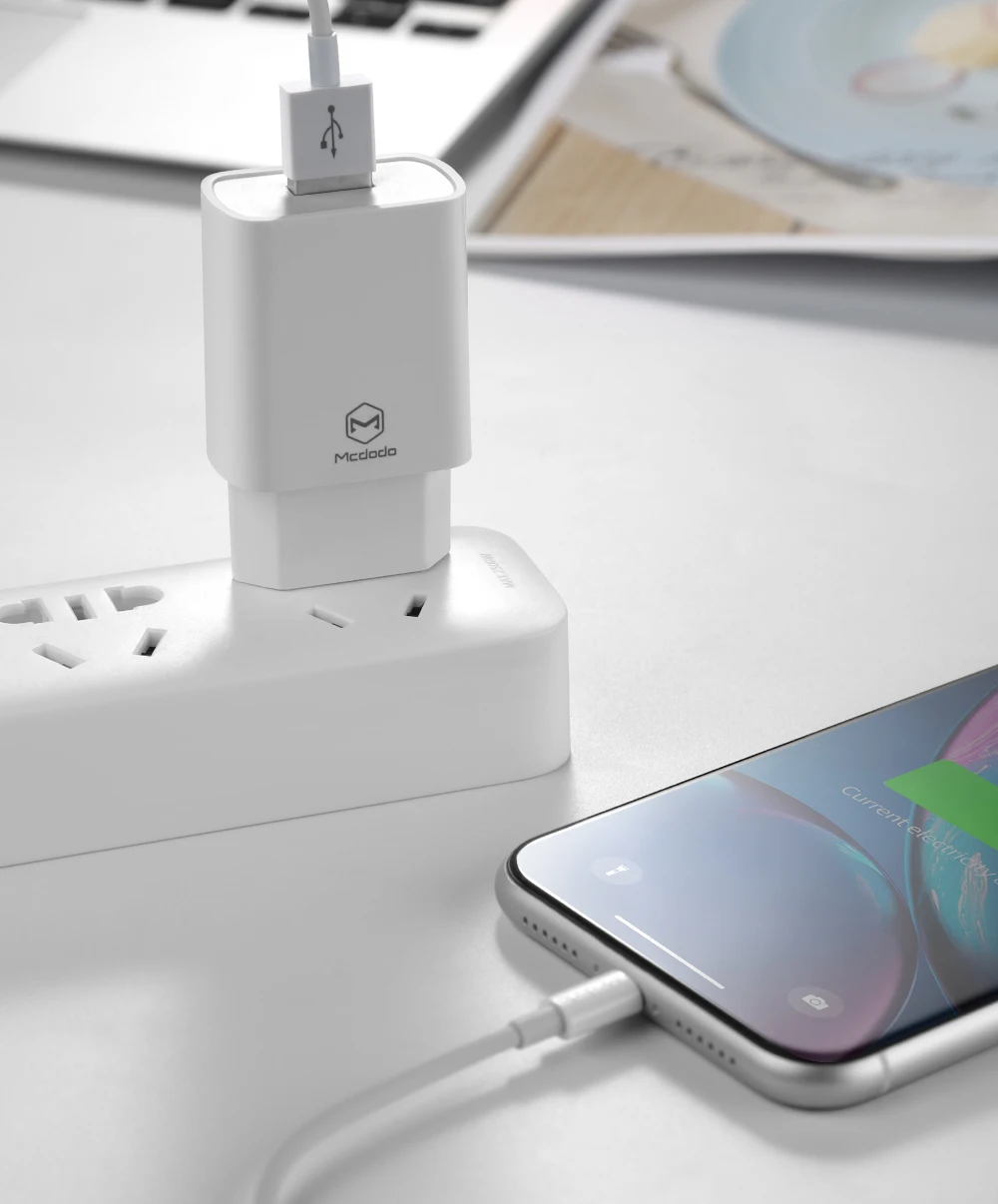 Mcdodo EU адаптер USB зарядное устройство 2.1A Быстрая зарядка для samsung Xiaomi Универсальное зарядное устройство для телефона с кабелем для iPhone type C Micro