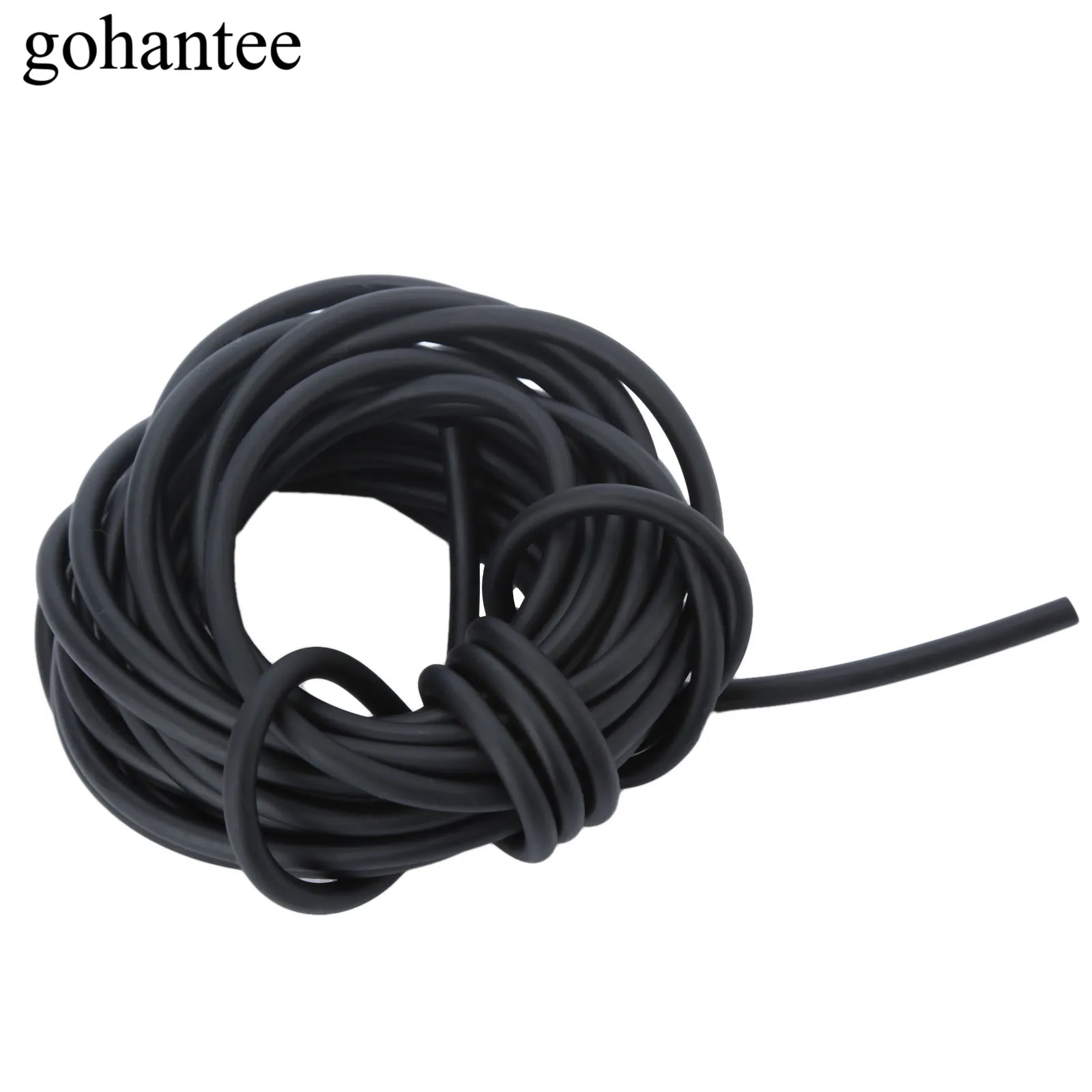 

gohantee Black 5M Natural Latex Rubber Tube Elastica Bungee for Hunting Slingshot Catapult 2mmX4mm 2040 Sling Rubber Bands Tubes
