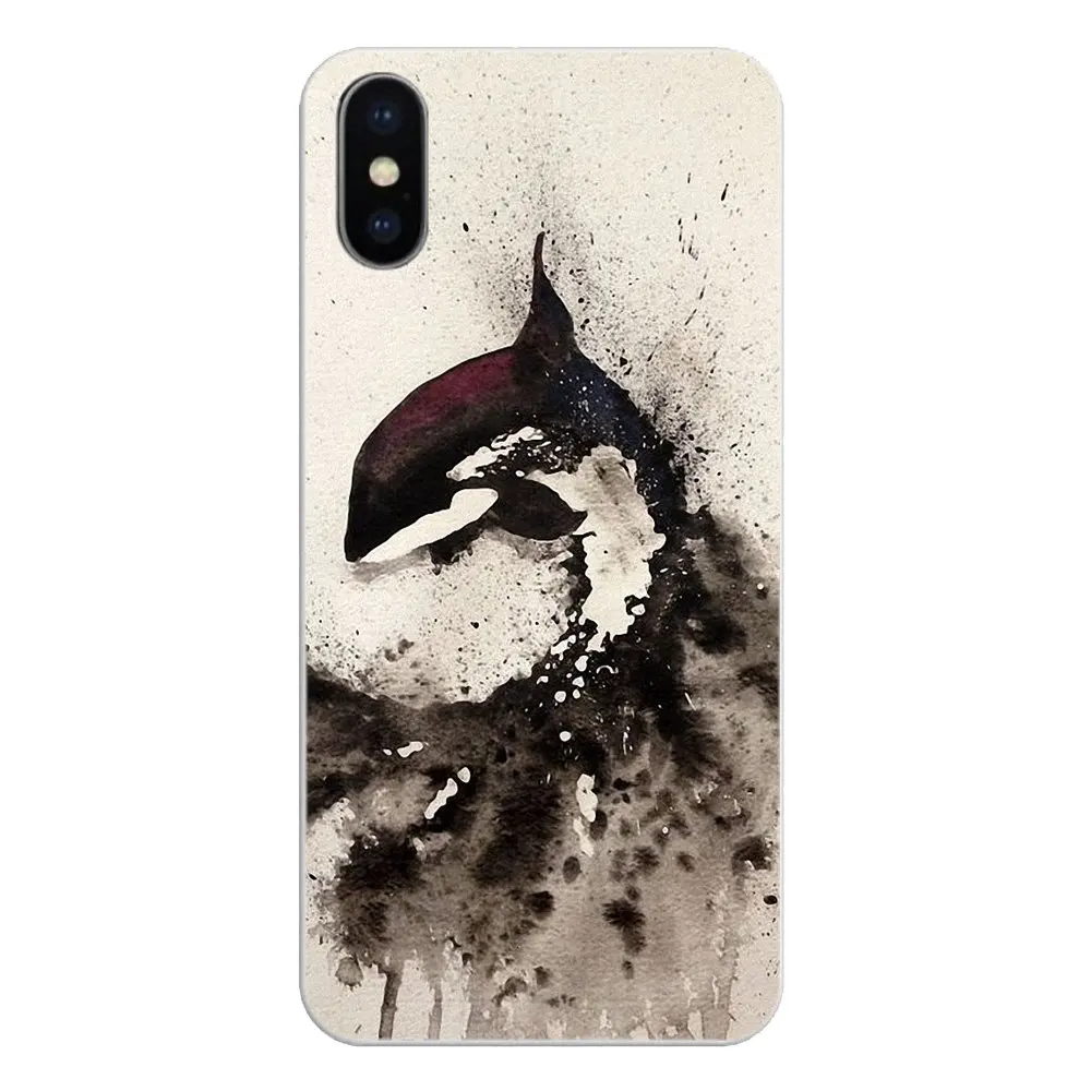 Силиконовый чехол для телефона Killer Whale Orca случайное вдохновение Apple iPhone 4 4S 5 5S 5C SE 6