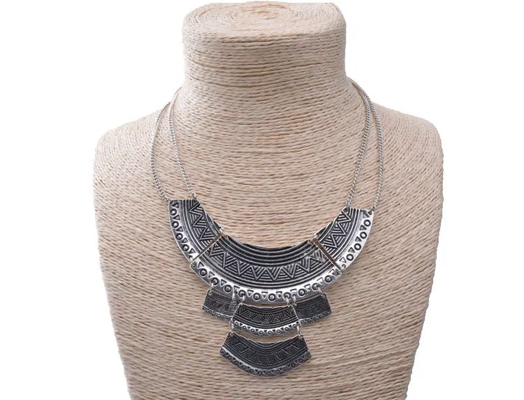 Этническое ожерелье 2020 модное этническое колье винтажное с двойной цепочкой для