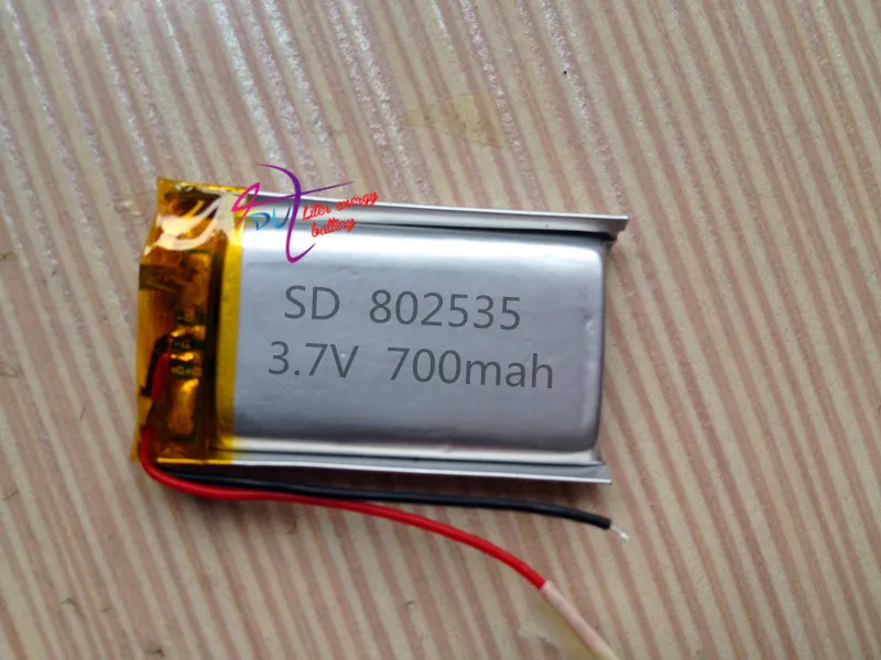 Полимерный 802535 082535 3 7 V 700mah Bluetooth аудио аварийный свет мобильный DVD литиевая