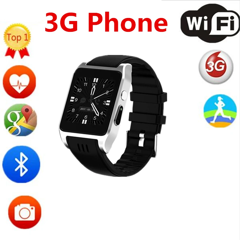 X86 bluetooth smart wifi часы телефон android ios 5 1 ПЗУ 4 гб поддержка sim карты 3g камеры 2mp skype