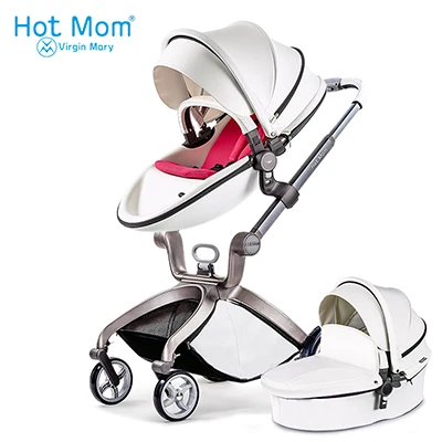 Hotmom кожаная корзина для сна белая коричневая коляска с высоким ландшафтом может