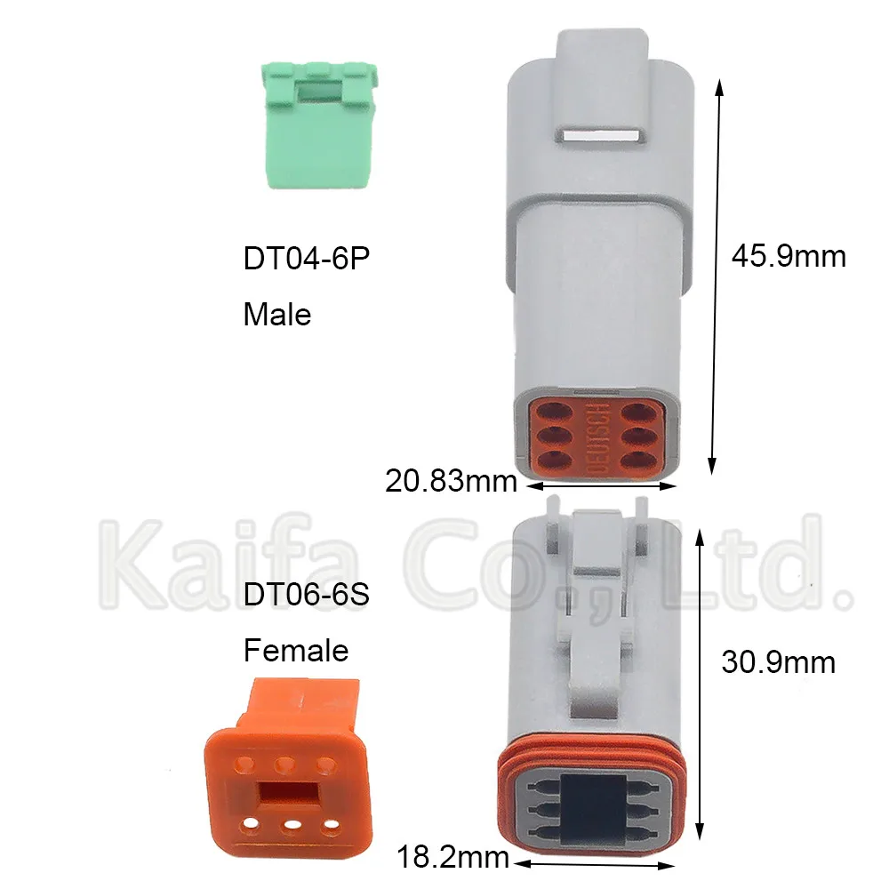 10 set Kit Deutsch DT 2 3 4 6 8 12 Pin Waterproof Electrical Wire Connector plug Kit 22-16AWG Engine/Gearbox waterproof electric images - 6