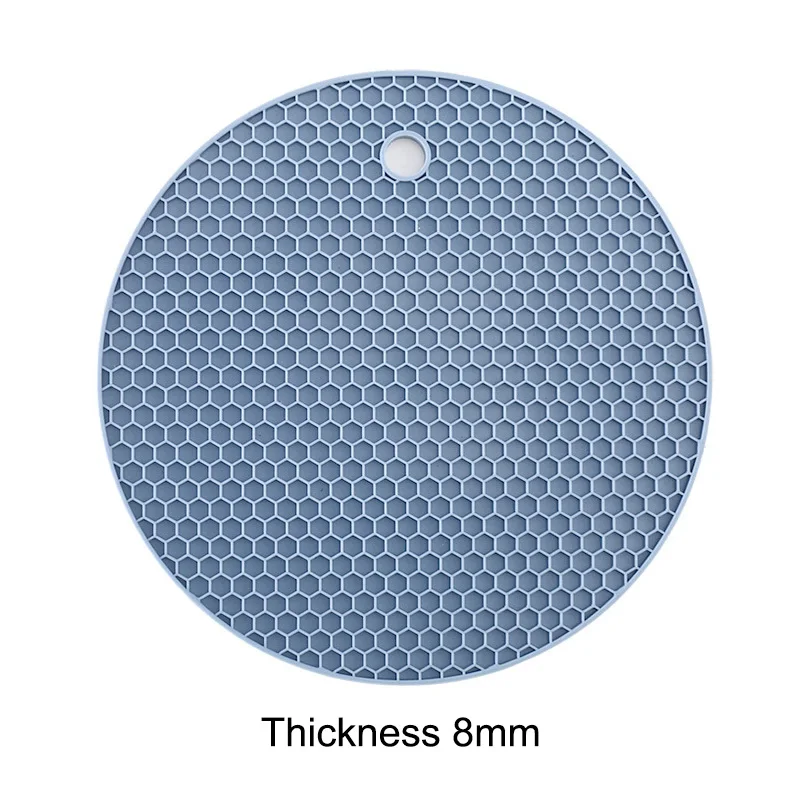 8mm Light Blue Силиконовая чашка коврик красочные желе фрукты форма подставка Творческий нескользящий изоляционный коврик термостойкие подставки - Цвет: 8mm Light Blue