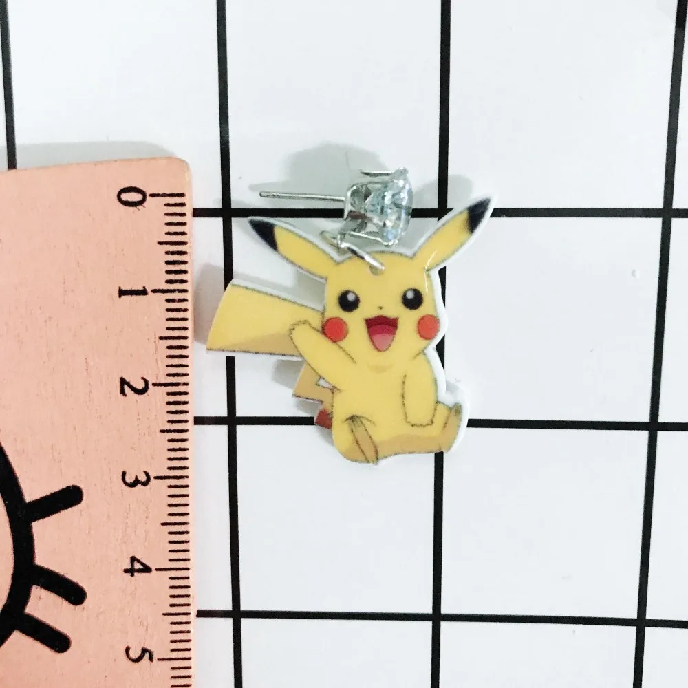 Женские серьги Pokemon Pikachu Charmander японские креативные акриловые висячие в