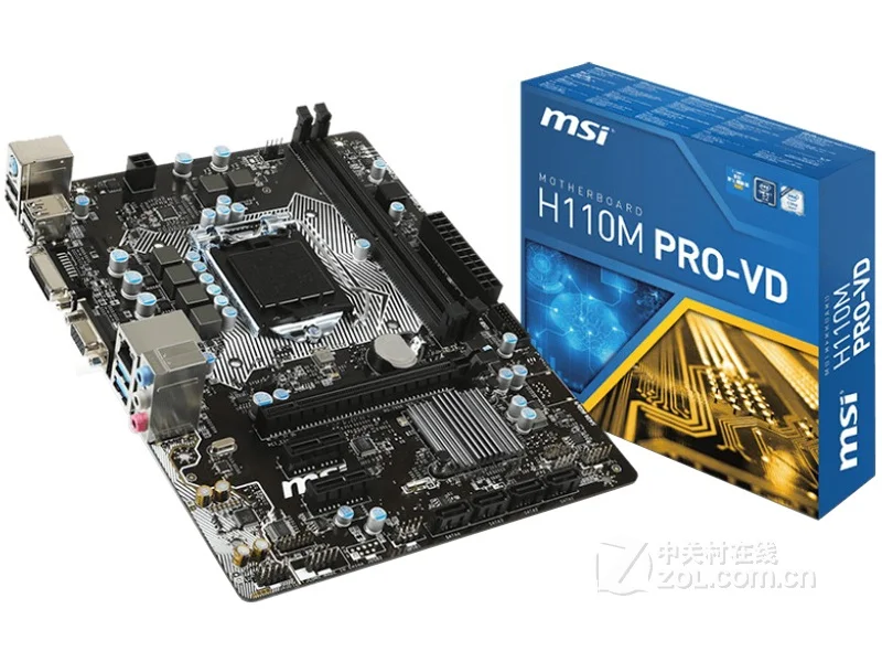 Новая материнская плата MSI H110M LGA 1151 DDR4 USB2.0 USB3.1 SATA3 DVI VGA 32 Гб H110 настольная