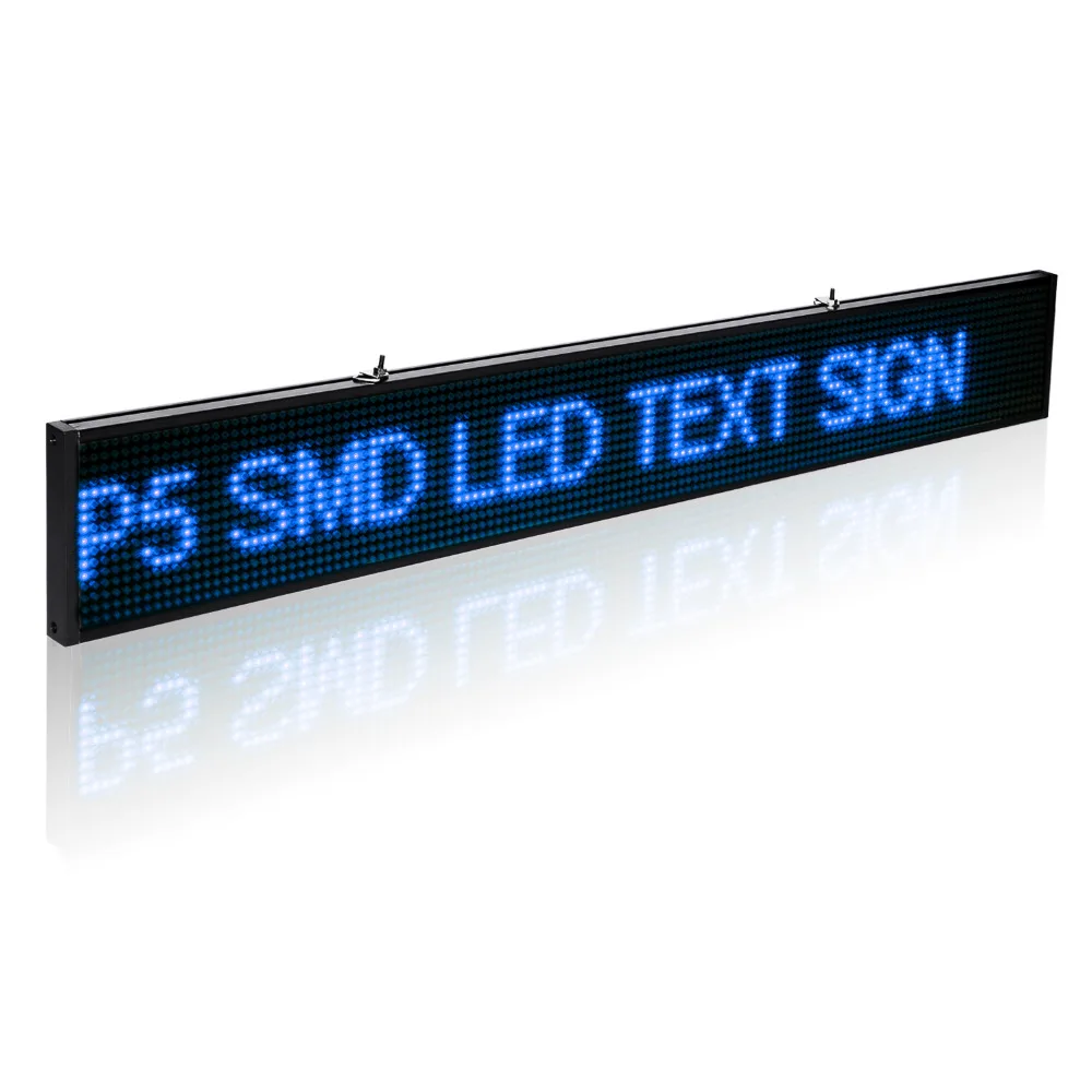 26 дюймов синий P5 SMD 16*128 пикселей Беспроводной Wi Fi светодиодный знак