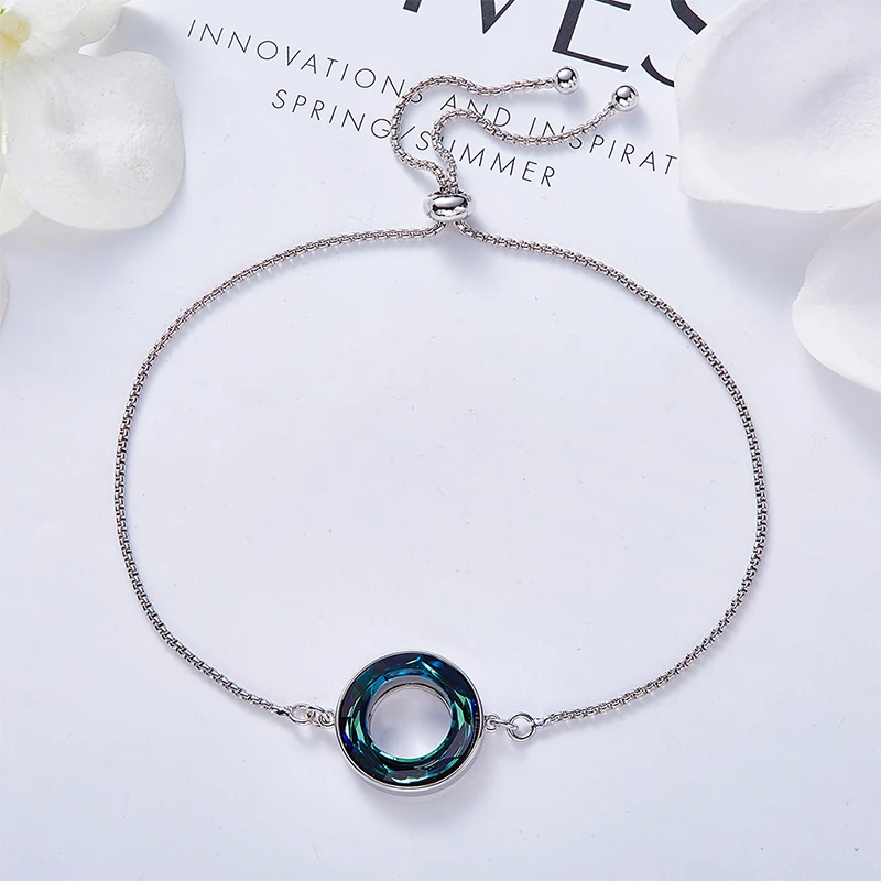 Cdyle Adjustable Bracelets Circle Embellished with crystal For Women Jewelry Female Wedding Gifts|Браслеты с шармами| |