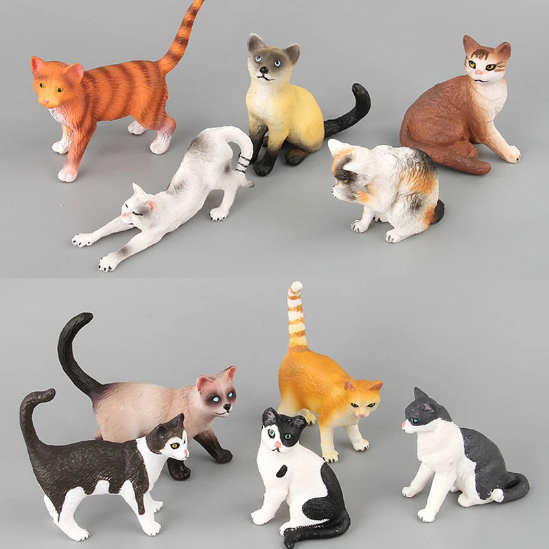 2 шт./лот Lantifer кошка и рисунком ленивый кот животных ПВХ Фигурки игрушки Чёрная