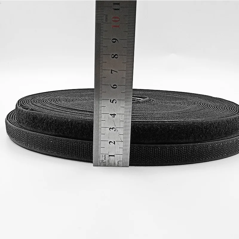 16mm Black 16/25/30/40/50/100 мм* 1 м/пара черный, белый цвет лента-липучка «Magic Tape» крюк и петля Самоклеящиеся Застежки ленты без клея швейные принадлежности - Цвет: 16mm Black