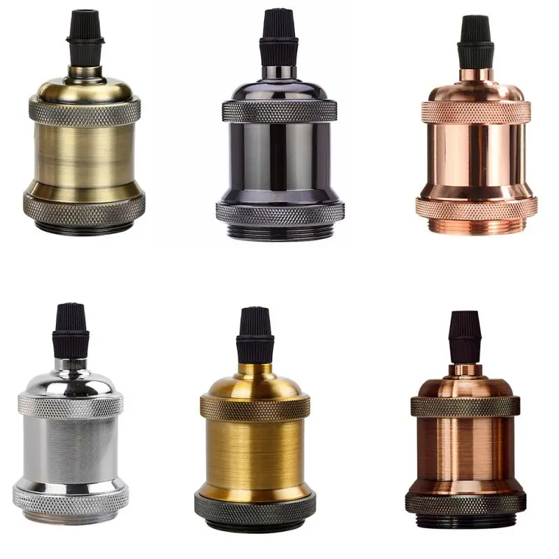 E27 алюминиевая винтажная люстра Ahell Swing Switch Цоколь для лампы двойной держатель