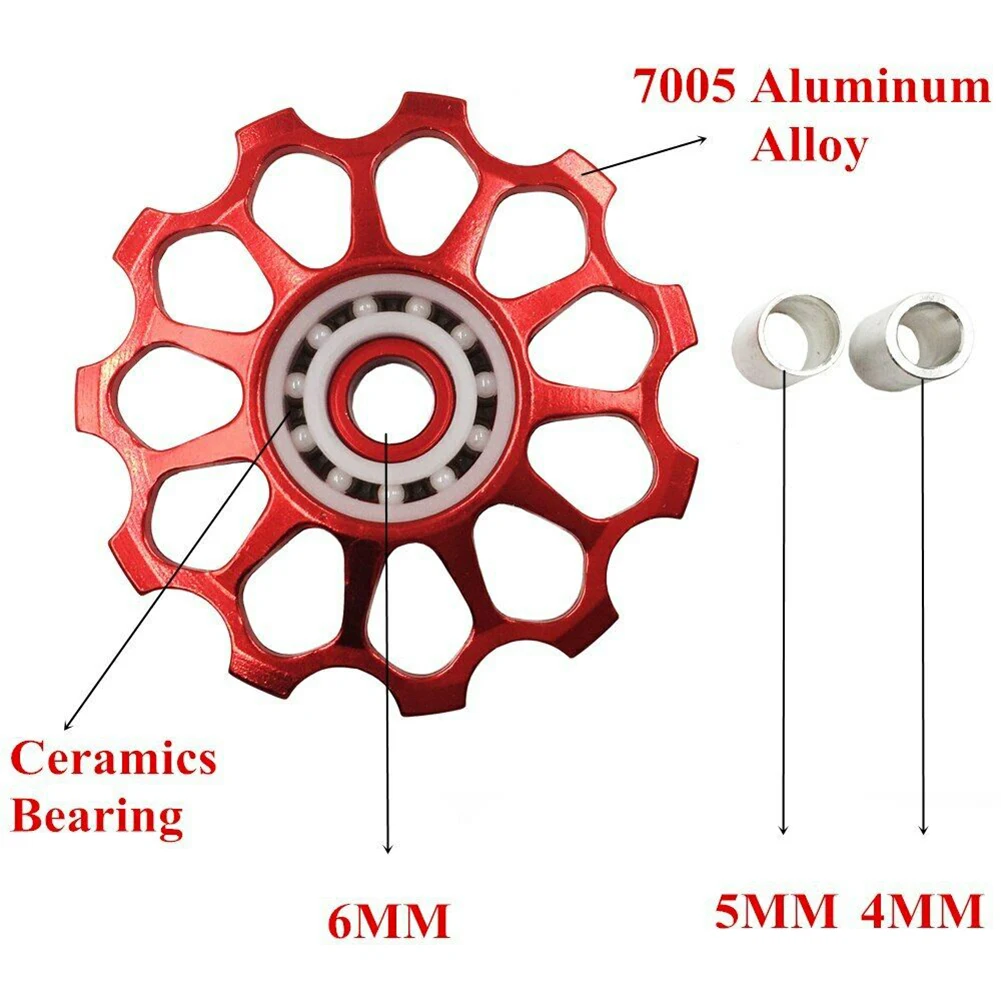 

MTB Road Bicycle Cycling Rear Derailleur Ceramics Bearing Guide Pulley Wheel