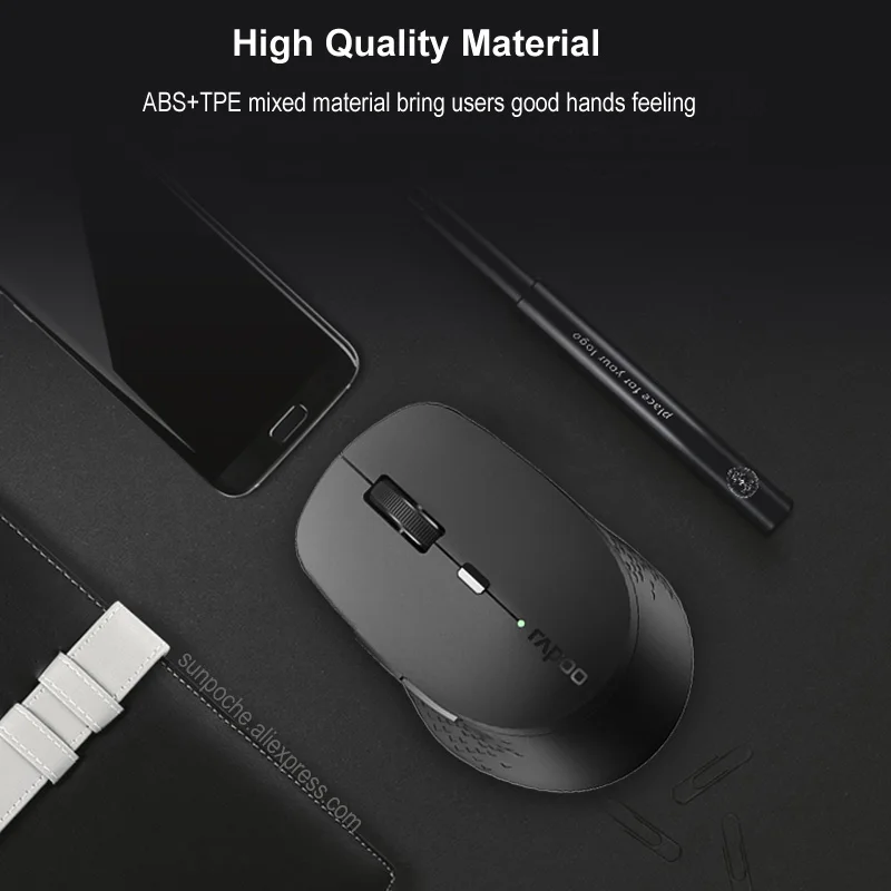 Rapoo M300 Multi-mode Silent Беспроводной Мышь с 1600 Точек на дюйм Bluetooth 3,0/4,0 РФ 2,4 ГГц для три устройств связи/девушка мышей