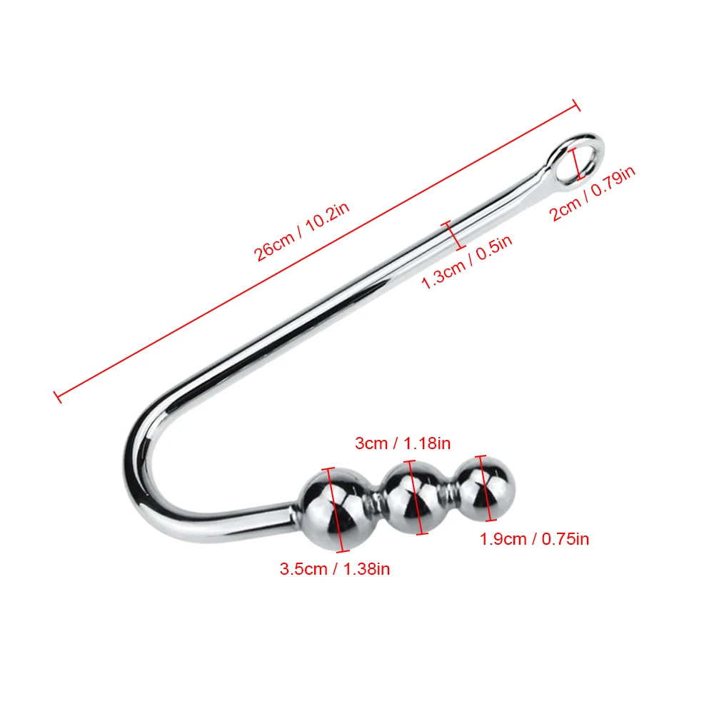 Metal Anal Hook With 1/2/3 Balls Butt Plug Prostate Massager Anus Rod Beads Fetish Bondage Sex Toys For Couples Gays | Красота и