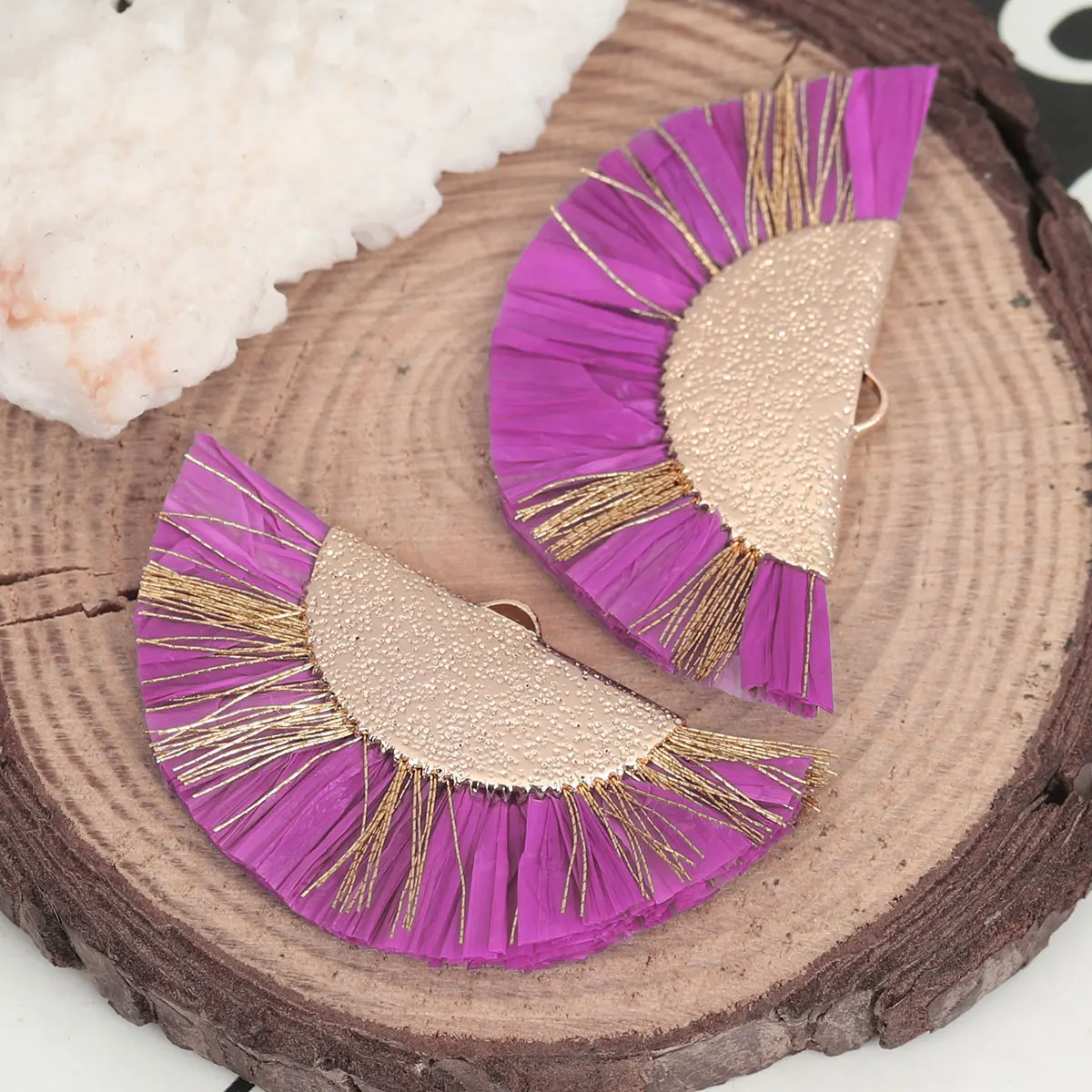 3 шт./компл. Бахрома Кисточкой Подвески полукруглые Позолоченные Mauve DIY ювелирные изделия делая одежда декоративная кисточка аксессуар