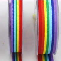 25yardslot 1inch25mm double face grosgrain rainbow ribbons stripes tape sewing supplies decorative ribbon