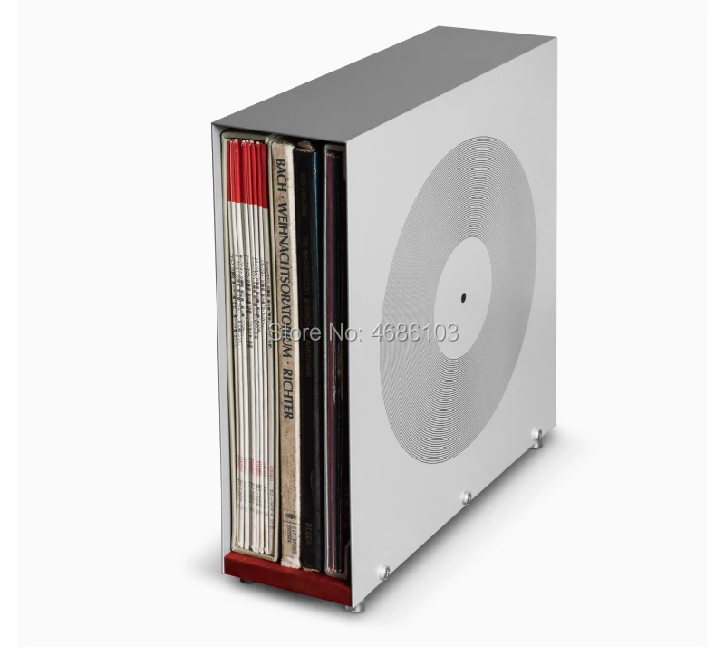 Серый куб cd коробка серая квадратная черная резиновая полка для записи, CD Дисковая полка, специальная LP черная резиновая полка для графического фона